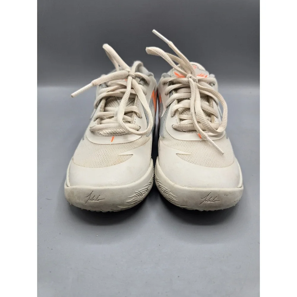 Puma MB.02 LaMelo Ball White Grey Orange Basketball Shoes‎ 11c Kids 377590-01